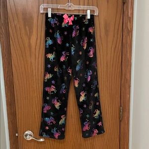 MEMBERS MARK UEC Size 7/8 (Medium) Colorful Unicorn Kids Pajama Bottoms Fuzzy